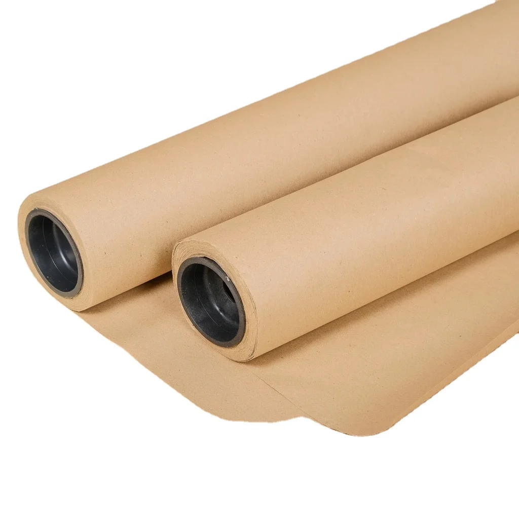 
Wholesale Brown Roll Wrapping Kraft Paper For Gift Lunch Bag Box Pouch Cup Bowl Envelope Packaging Manufacturers Price Per Ton 