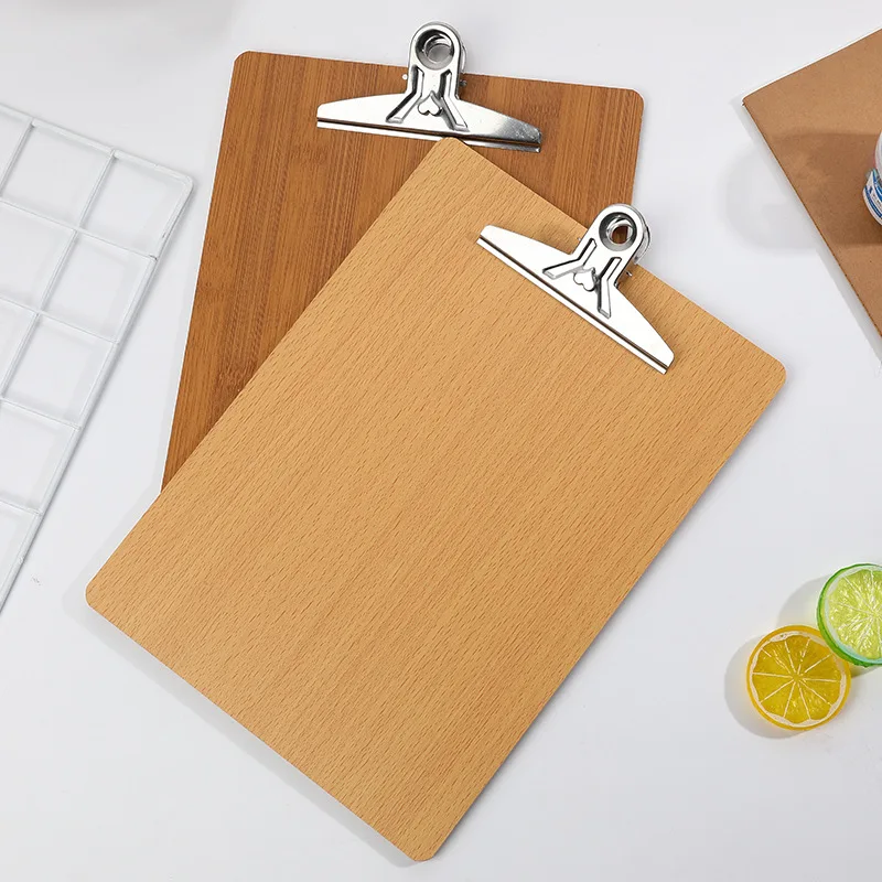 ECO Friendly Vintage Writing Mdf Stending Menu Wood Folder Metal Custom Wooden Clear Mini Exam Pad Nurse Clip Board with Storage