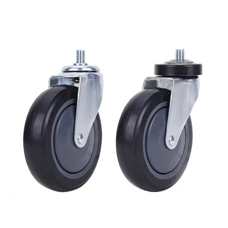 4 inch or 5 inch TPU Shopping Cart Wheels Trolley Caster