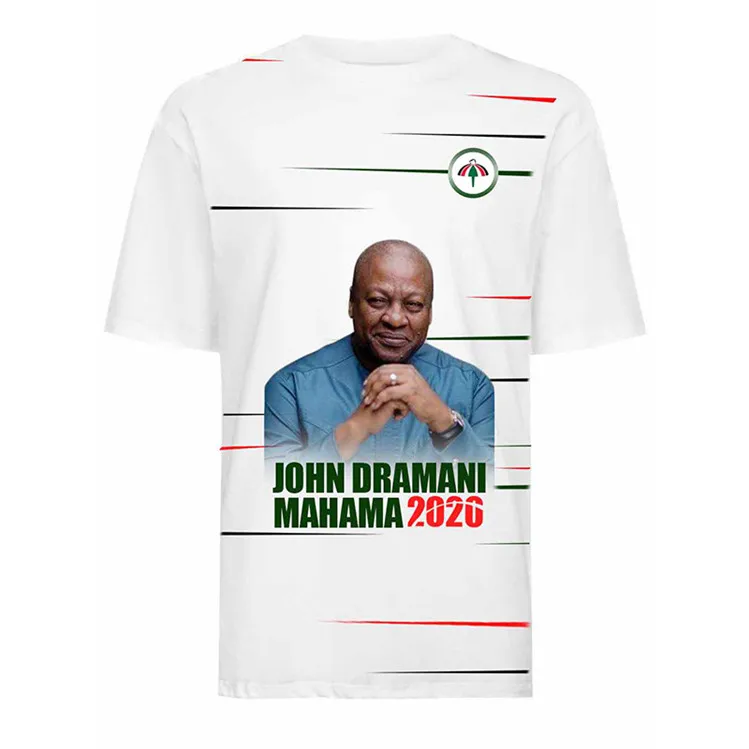 Wholesale Price 120 Gsm Factory Direct Plain Ghana President T-Shirts Elections Campaign Promotional T Shirt