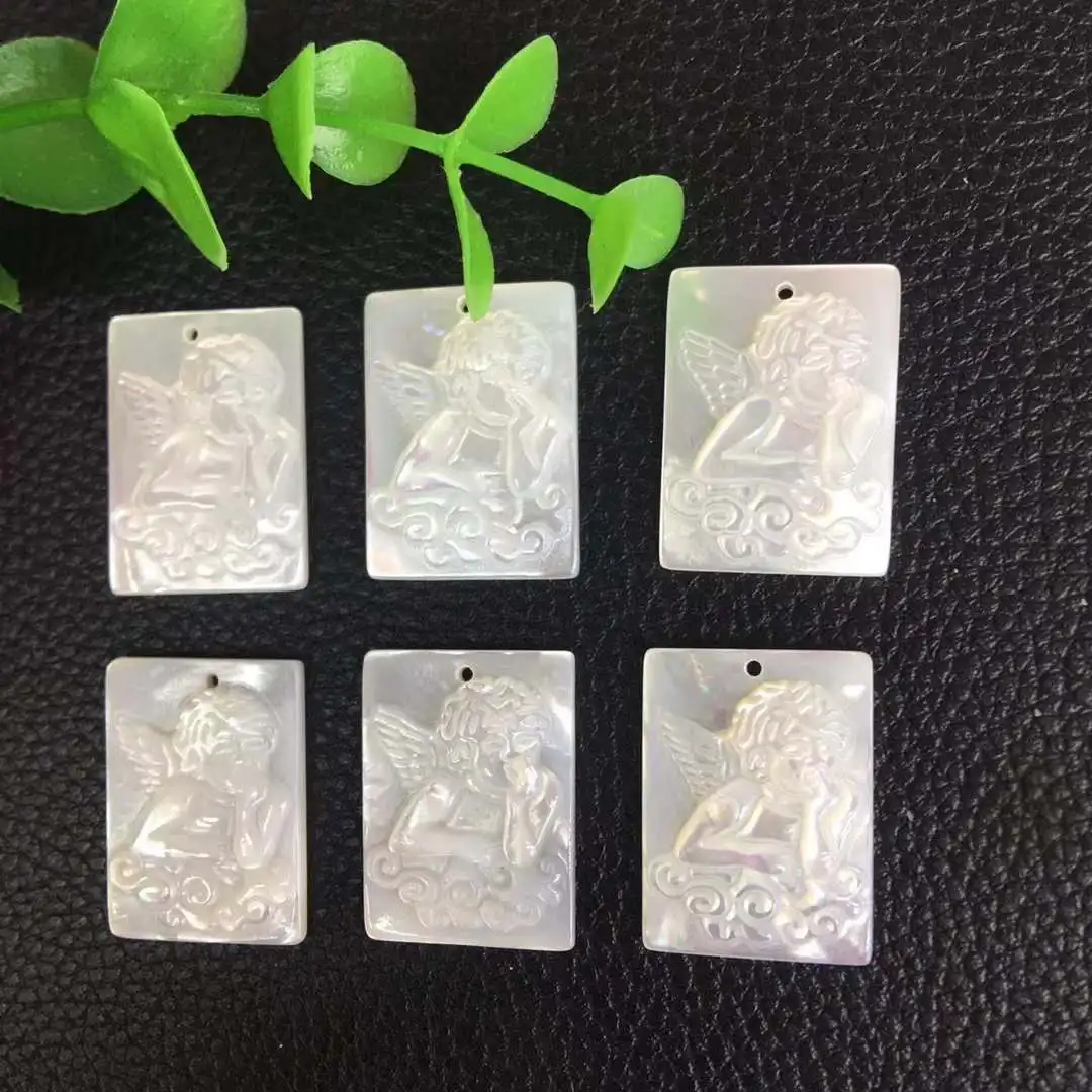 Angel shell jewelry Religion Shell jewelry MOP  Angel shape shell  pearl   Mother of pearl shell beads  for DIY jewelry