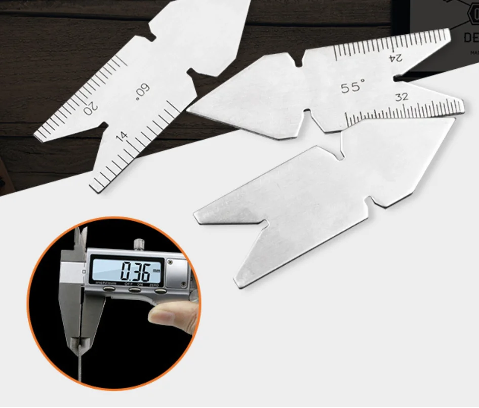 55/60 Degree Center Gauge Metric Screw Cutting Thread Pitch Centering Gauge Stainless Steel Measuring Lathe Tools