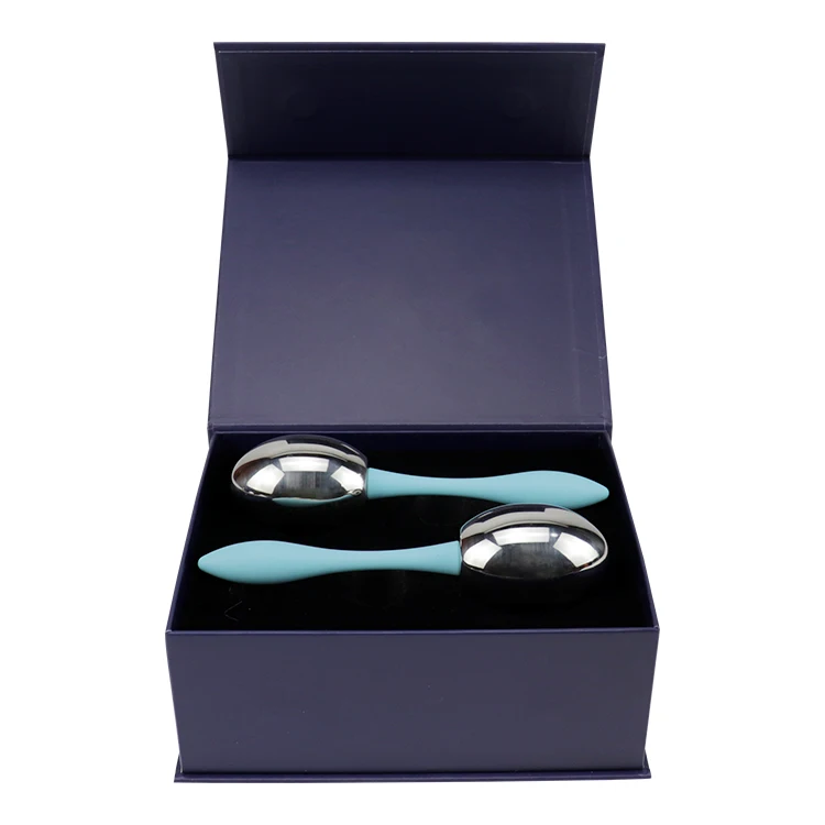 Фирменный массажер для лица с холодным массажным роликом охлаждающие шарики красоты овальной формы