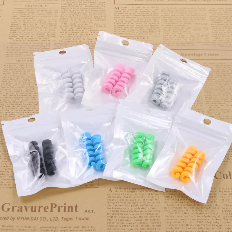Dropshipping Spiral Data Cable Protective Silicone Cover Anti Fracture Sleeve Usb Cable Protector for Iphone Charger Cable