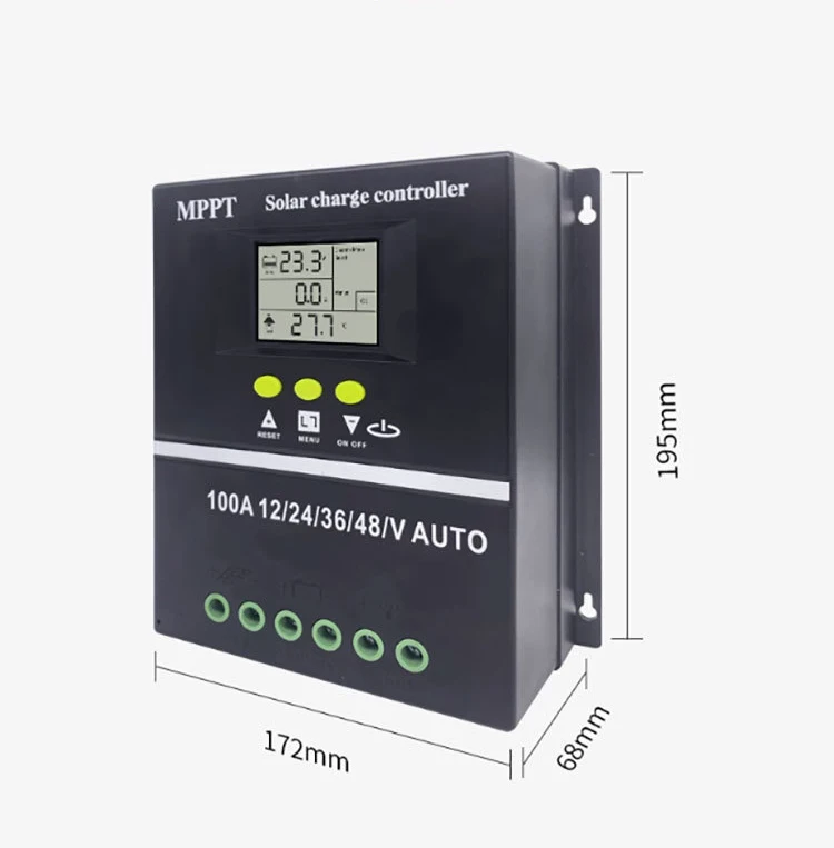 100A 80A 60A MPPT Solar Charge Controller 12V 24 V 36V 48V Solar Panel PV Regulator LCD USB for Lead Acid , Lithium Battery srne