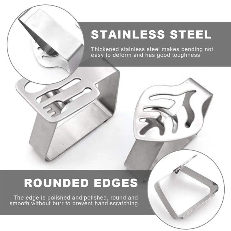 Outside thickened stainless steel cloth clip tablecloth anti-rust holders for picnics