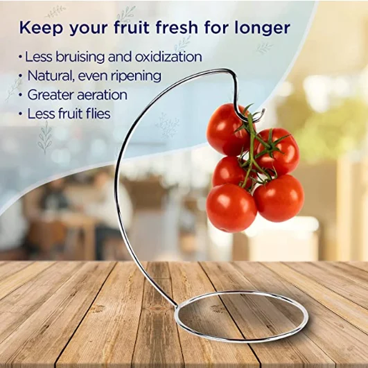 Banana hanger - stainless steel banana hanger with sturdy brackets and hooks. Make your own fruit or banana tree hook, earphone