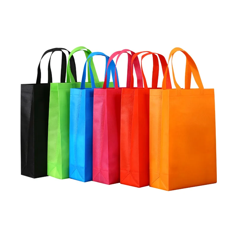 High Quality Multicolor Custom Printing Non-Woven Tote Bags, Spot Clothing Shoes Packing Reusable Tote shopping Bags/