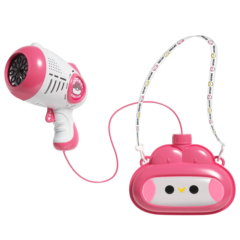 New arrival 8 holes bubble gun leak proof automatic backpack big storage bubble gun soft light colorful bubble outdoor gift toy