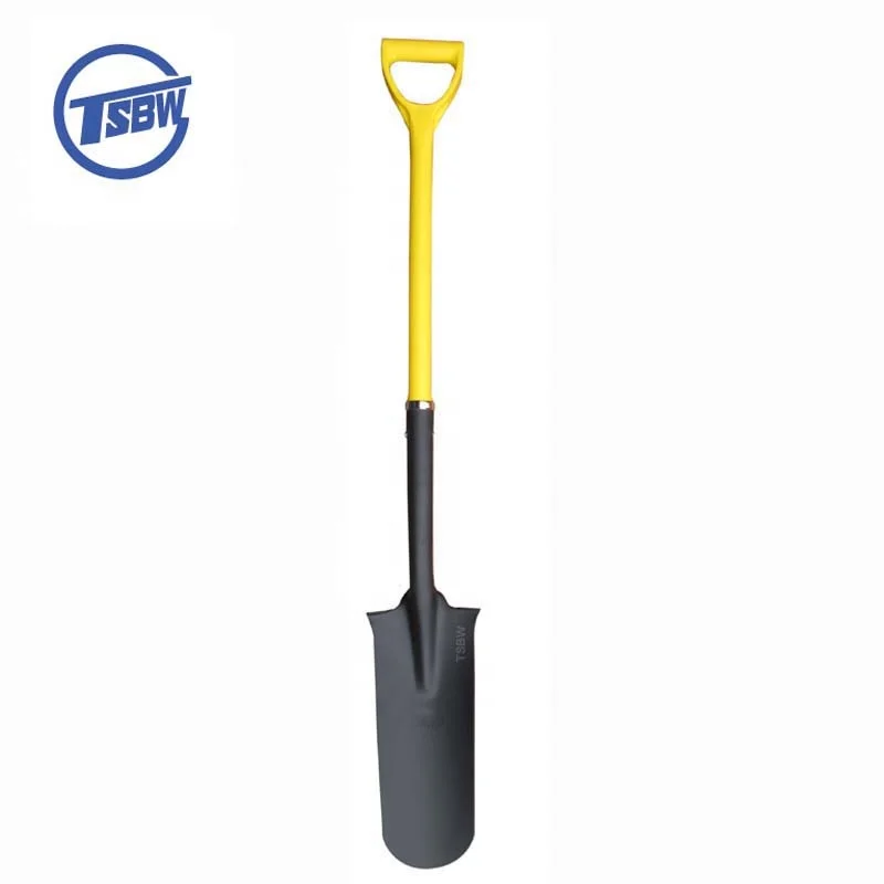 D-Grip Digging Garden Hand Tool Gardening Plastic Coated Fiberglass Handle Trenching Spade