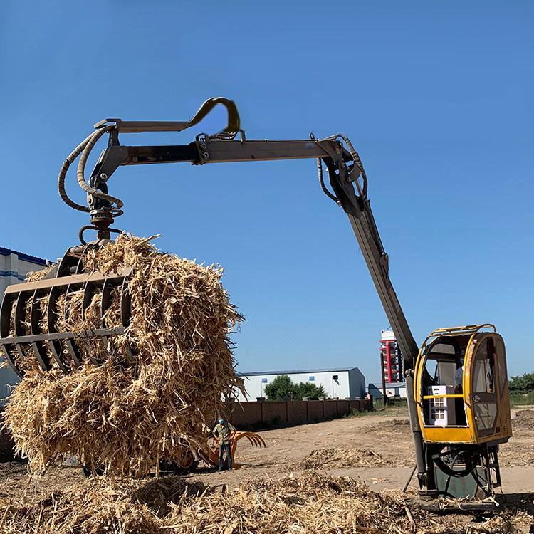 Three point hitch crane loader timber grab