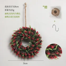 Artificial Wreath Lifelike Pine Cones Real Touch Decorative Flowers Flocking Frosting Process Artificial Plants