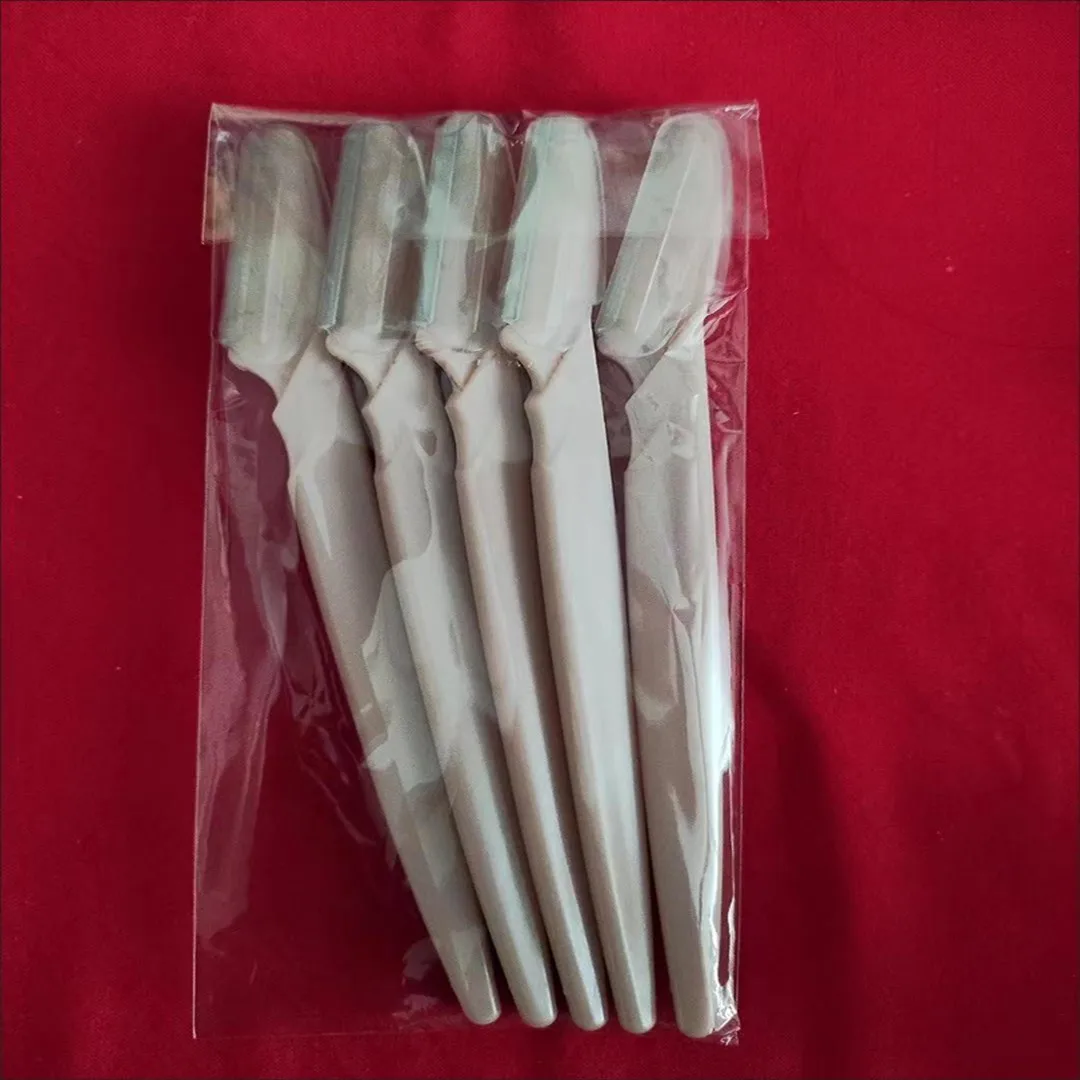 Customized Colors Stainless Steel Eyebrow Trimmer Razor Women Hair Remover Face Shaving Beauty Blade
