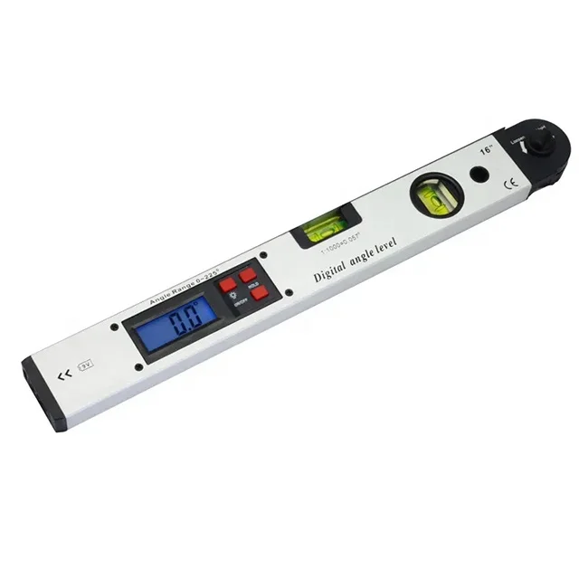 LARIX 400mm degree Angle Finder Spirit Level Measuring Gauge Meter Aluminum Alloy Digital Goniometer Electronic Protractor