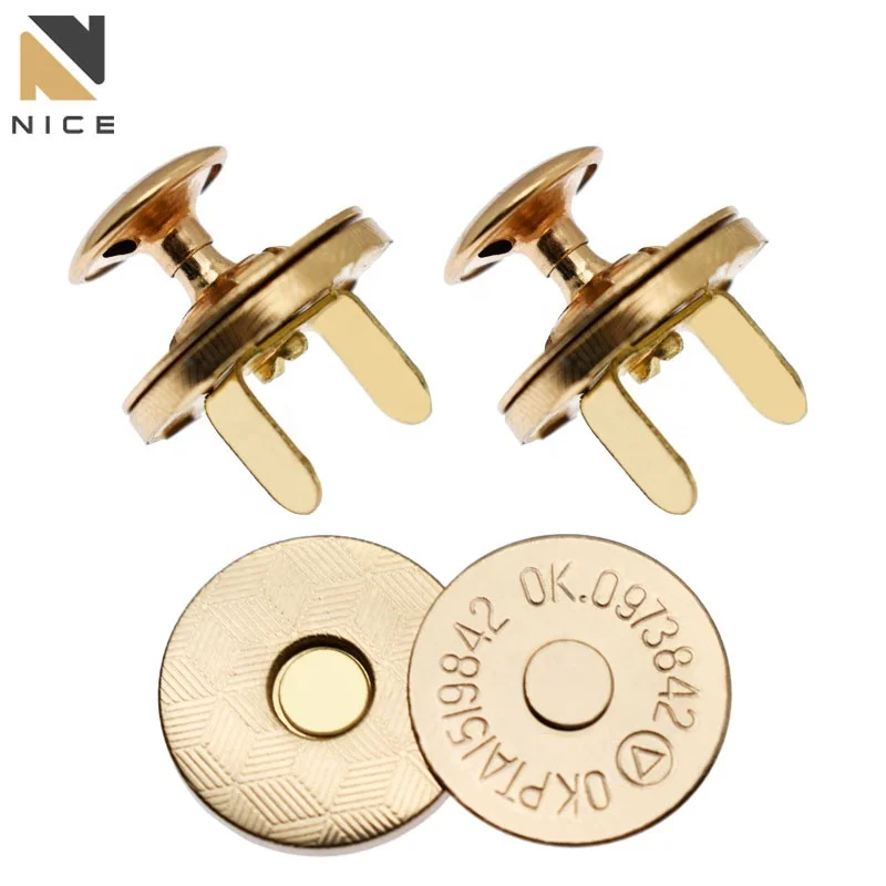 Factory Wholesale Metal Magnet Snaps Button buckle Handbag Garment Hardware Strong magnetic Single Rivet stud Magnet buttons