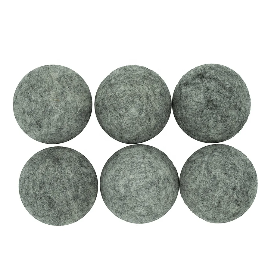6 Pack Premium Reusable Natural Baby Preferred Soft and Gentle Clothes and Skin Wool Dryer Balls 6pcs XL Organic New Zealand Bag