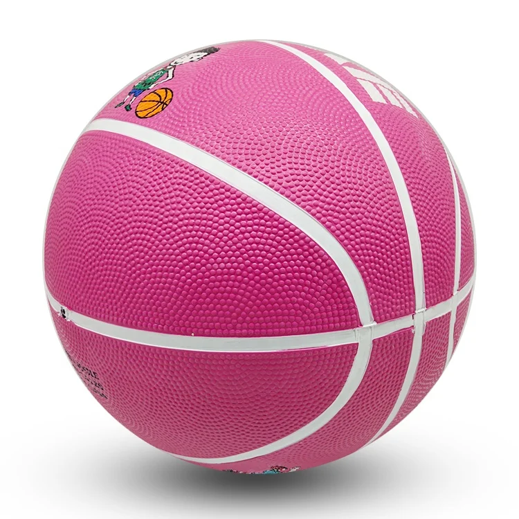  2021 неоновый розовый резиновый баскетбольный мяч с логотипом бренда на заказ для помещений и улицы № 7 5 3 1