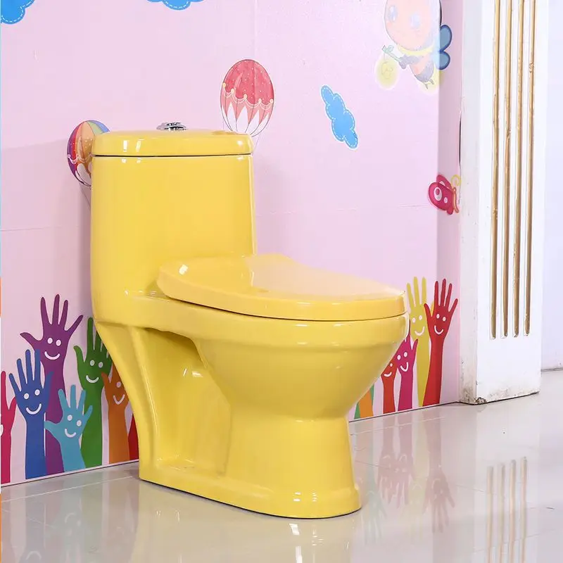 2019 Hot Sale Red Pink Yellow Blue Green Orange Colored Small Mini Children Size Toilet for Kindergarten Kids WC