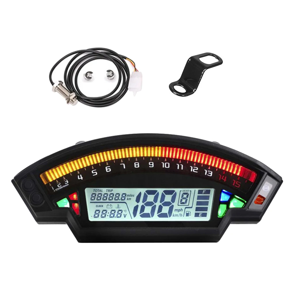 Motorcycle Instrumentation Modified Meter LCD Digital Color Odometer water temperature speedometer For 1,2,4 Cylinder Models
