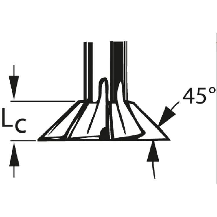Milling Carving Cutter Dovetail milling cutter, form C 45 degrees 16 mm  For Milling Machine