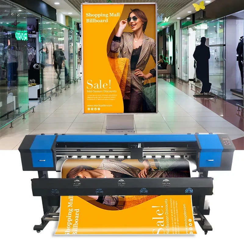 Eco Solvent Large Format Printer Flex Banner Digital Printing Machine For Vinyl Light Box Cloth Poster Billboard Printer