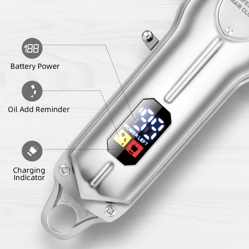 RESUXI LM2026 Manufacturer Barber Shop Wireless Professional Hair Cutting Machines Men Hair Clipper Trimmer Set Usb LM-2026