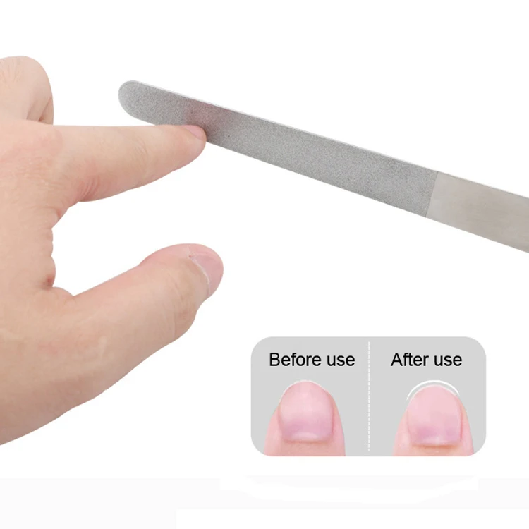 Professional Diamond Stainless Steel Double Side Nail File metal files for nail