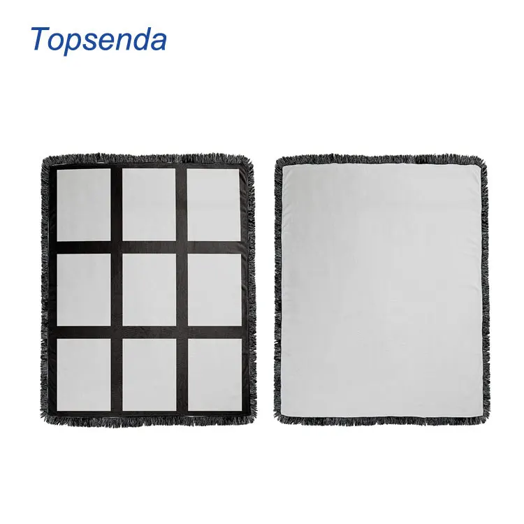 Sublimate Black Red color Blanket 9 15 18 20 Panel Heat Transfer Printing Flannel Sublimation Camouflage Blanket