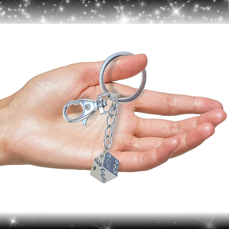 Rhinestones Fashionable Stylish Metal Alloy Durable Key Ring Bling Crystal Accessory With Clasp For Key Chain