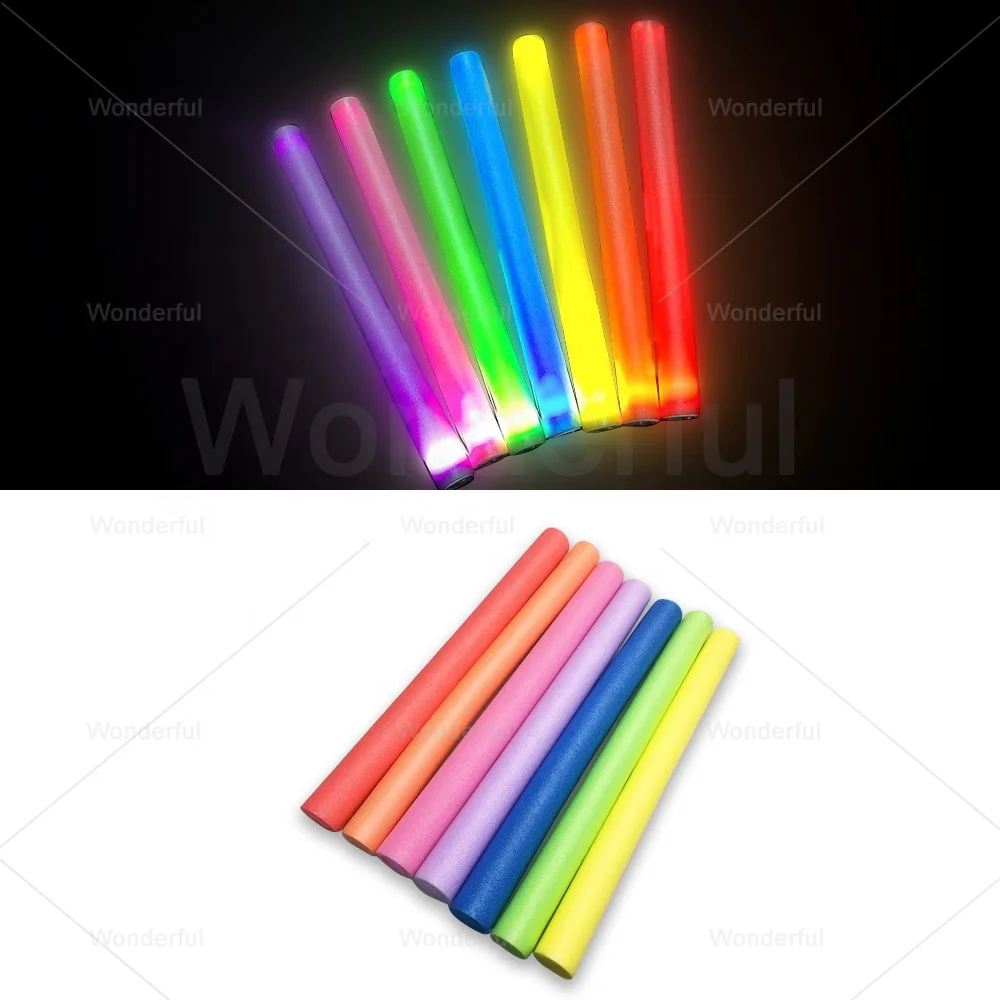 18inch Colorful Flashing LED Foam Glow Sticks Party Supplies for Wedding Concerts and Parties-Fun Party Favors