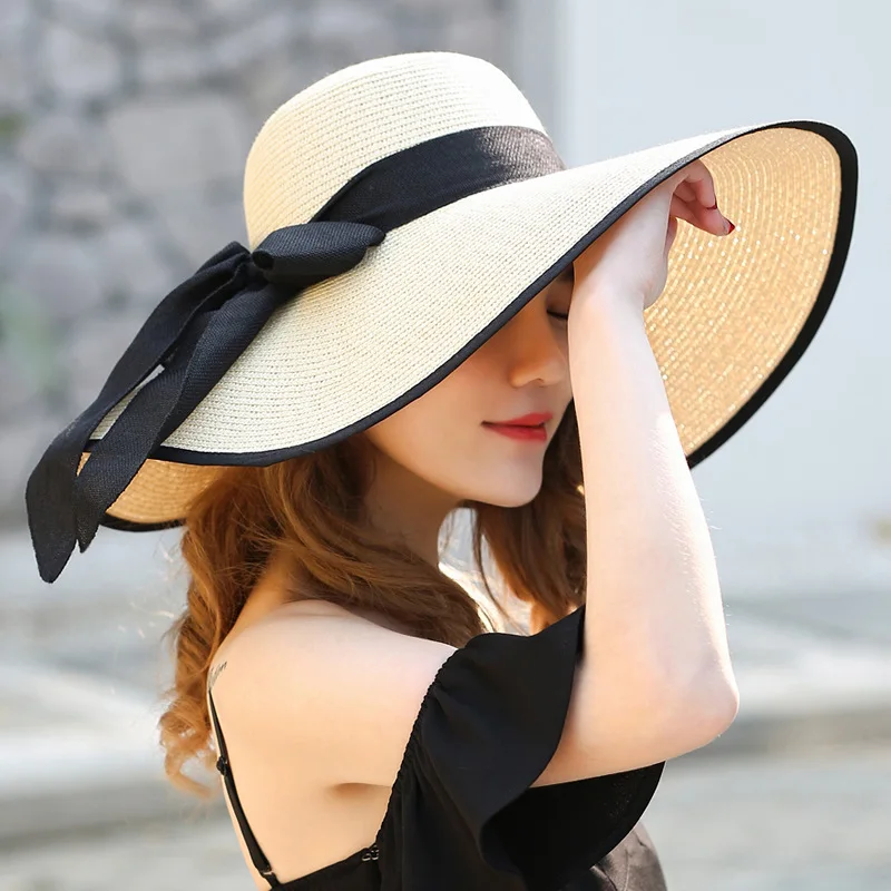 Beach Paper Straw Hat Ladies Summer Sun Protection Party Straw Hats Large Brim Women Hawaiian Straw Hats