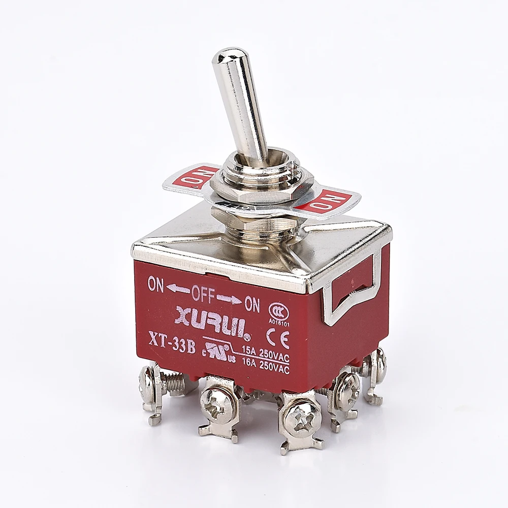 25A 250V 3 position ON OFF ON electrical machine toggle switch