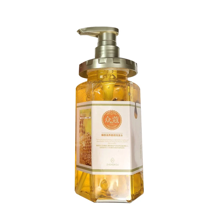 Оптовая продажа, органический шампунь для мытья волос с медом для жирных волос