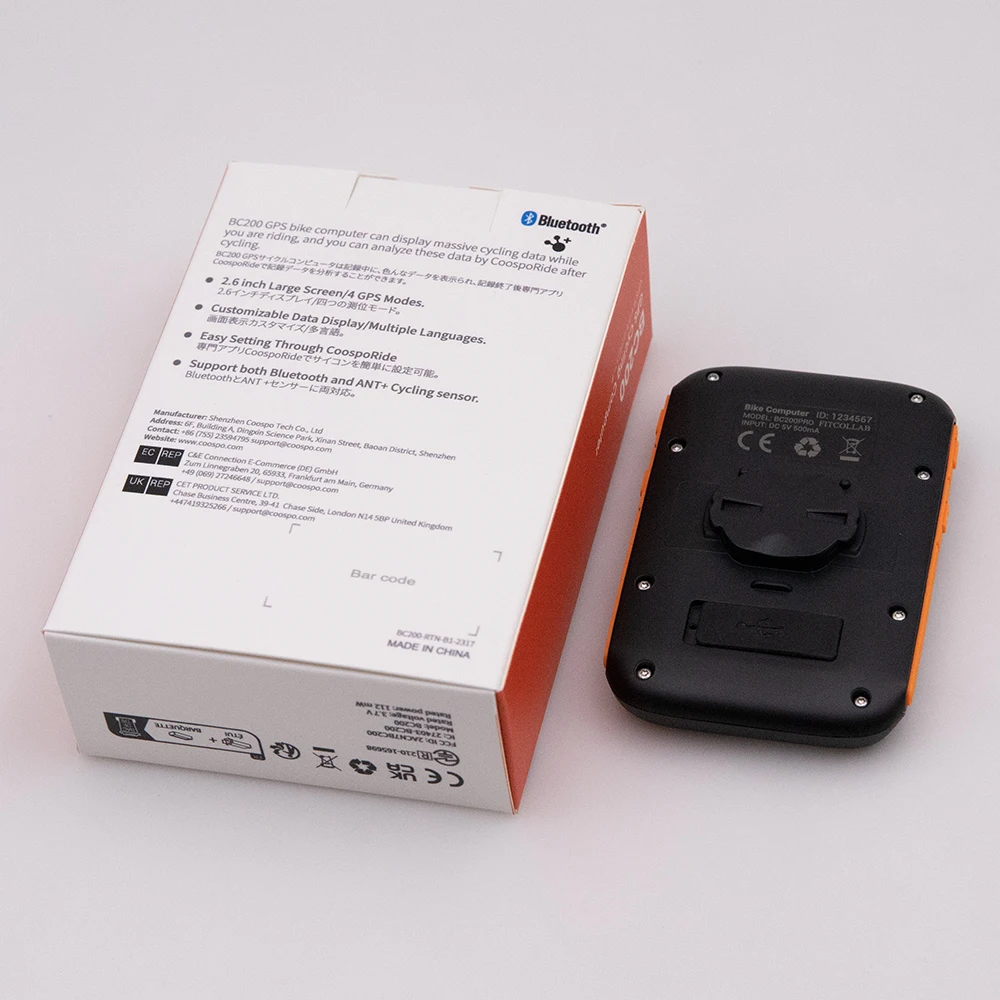 FITCOLLAB BC200 Bluetooth and ANT+ Smart GPS Bike Computer for Road Bike Cycling