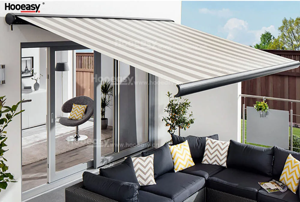 Hooeasy Portable aluminum waterproof retractable motorized awning