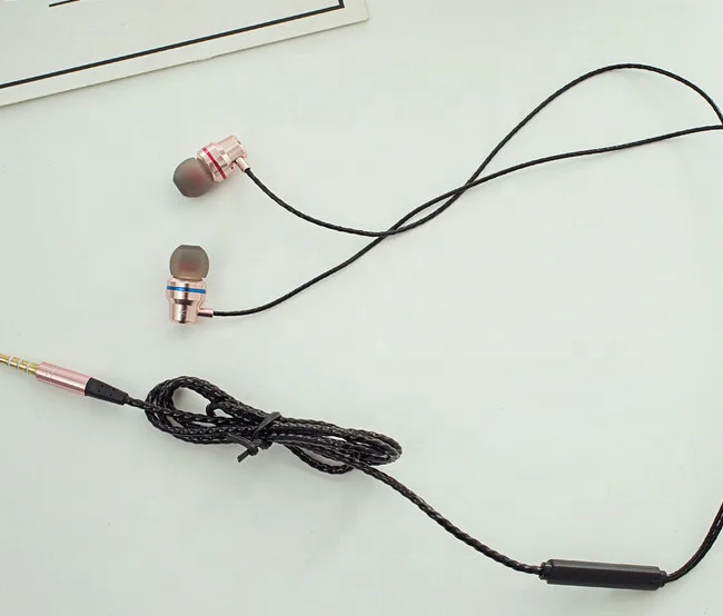 3.5mm Wired Metal Earphone In-Ear Earbuds 4D Surround Stereo Headphones Music SmartPhone Headset