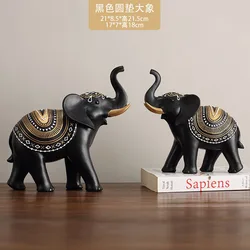 Nordic Elephant Home Study Living Room Wine Cabinet Room Desktop Decoration Auspicious Elephant Resin Handicraft Ornaments