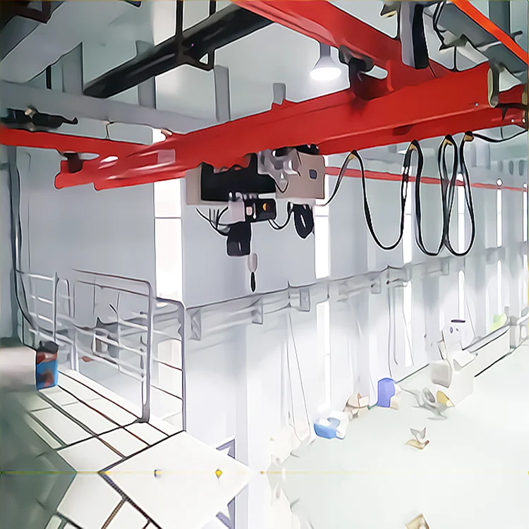 Flexible electric rail mobile hoist suspension single beam bridge crane