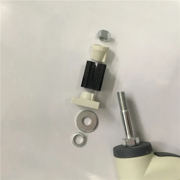 JQ Caster 75mm Medical Swivel Soft TPR Wheel Brake Mute Caster 3 inch