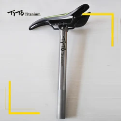 Тито MTB титановый сплав Подседельный штырь для горного велосипеда дорожный горный велосипед ultrllight клип-на подседельный длина могут быть выполнены по индивидуальному