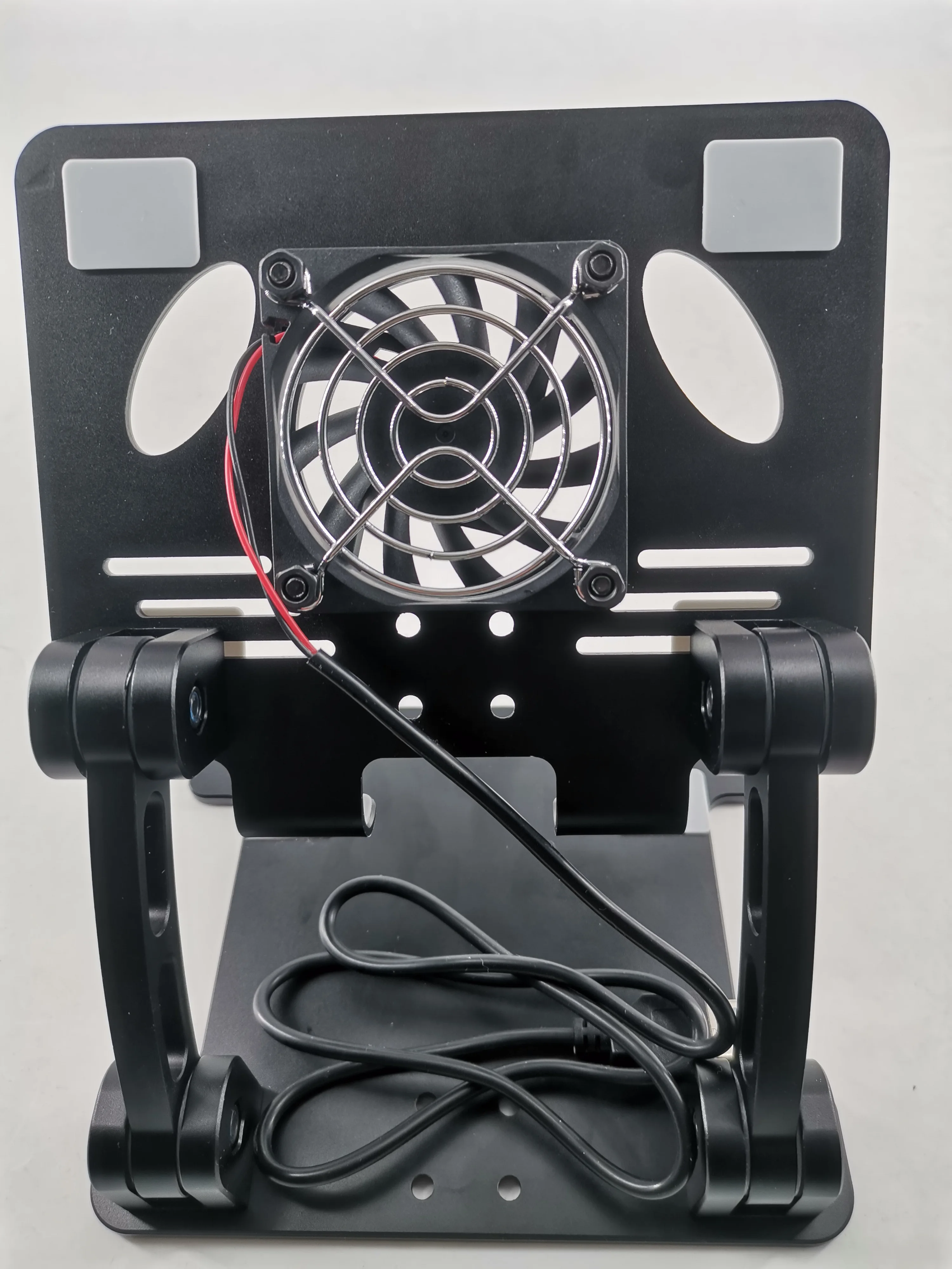 adjustable aluminium phone tablet pc laptop cooling stand with usb fan