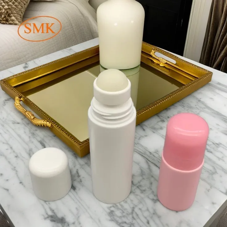 Hot Sale Skin Care 50ml 90ml 1oz 3oz Customized PE Pink White Empty Cleaner Roll On Bottle
