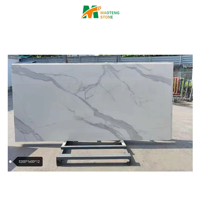 Black And White Sintered Stone Artificial Stone 1600*3200 Interior Wall Porcelain Tiles Sintered Stone Slab