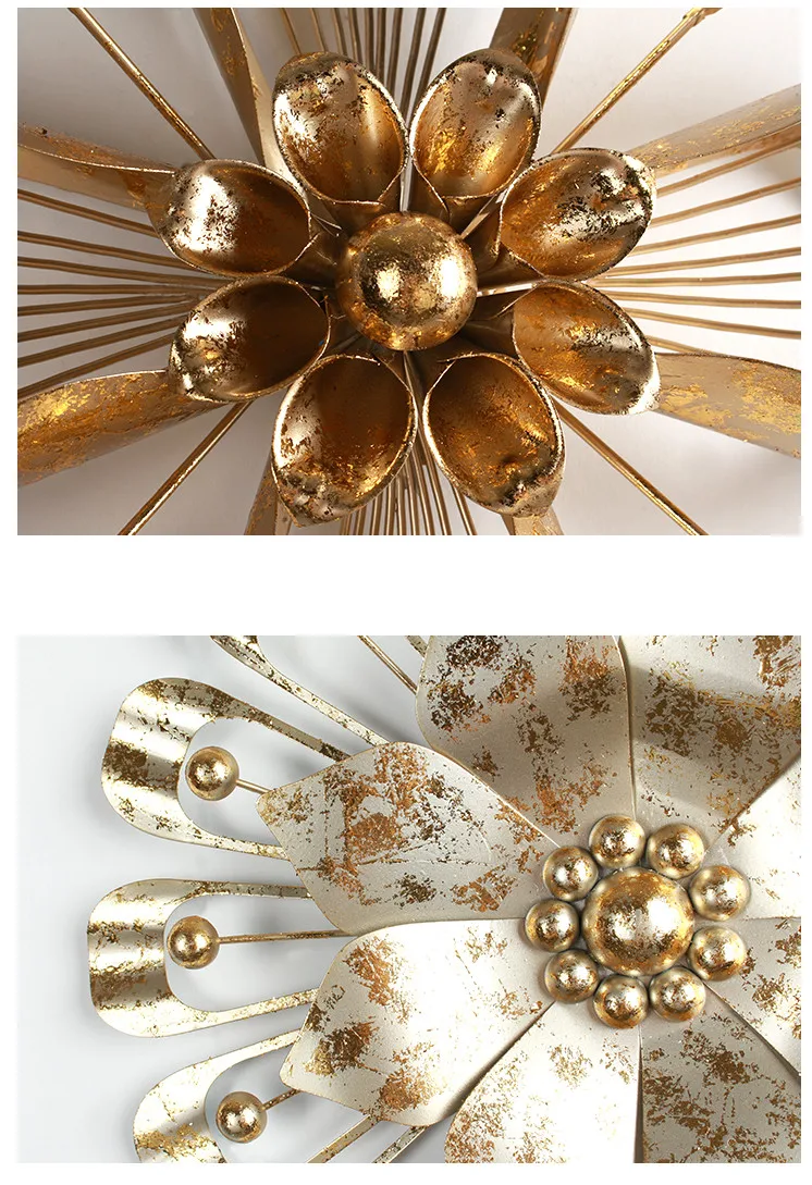 
Gold Metal Flower Pistil Home Wall Art Decoration 