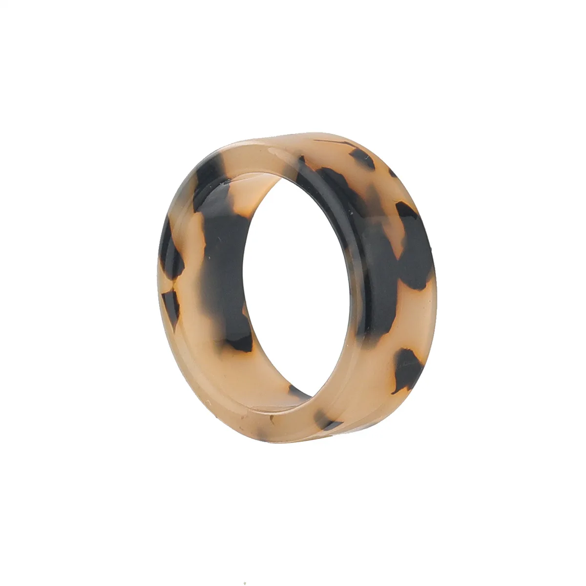  Big Square Geometric Aesthetic Women Jewelry Twisted Trendy Braided Leopard Chunky Korean Marble Resin