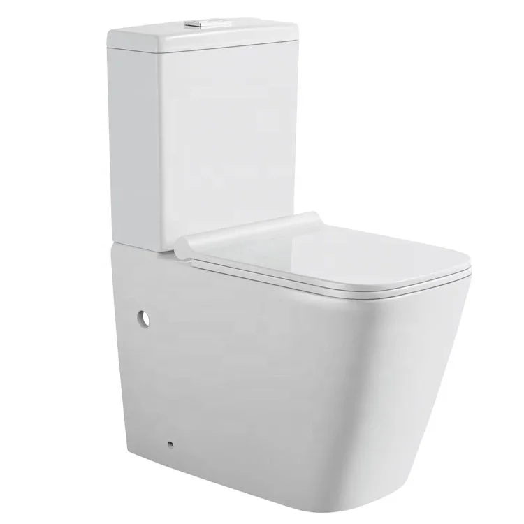 Supermarket Restroom Ceramic Flush Two-piece Toilet Hotel Bathroom Split Flush Toilet Bathroom Easy To Clean The Split Toilet
