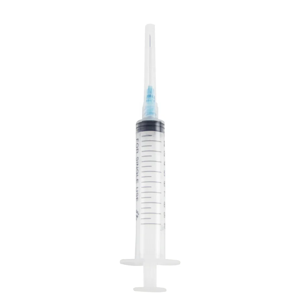 Chinese manufacturer 1ml 3ml 5ml 10ml 20ml Luer lock slip plastic medical disposable syringe with needle