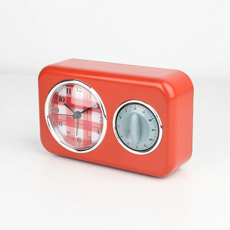 Durable Using Low Price 60 Minutes Visual Timer Kitchen Timer with Clock Home Kitchen Dial Timers Set Time Reminder