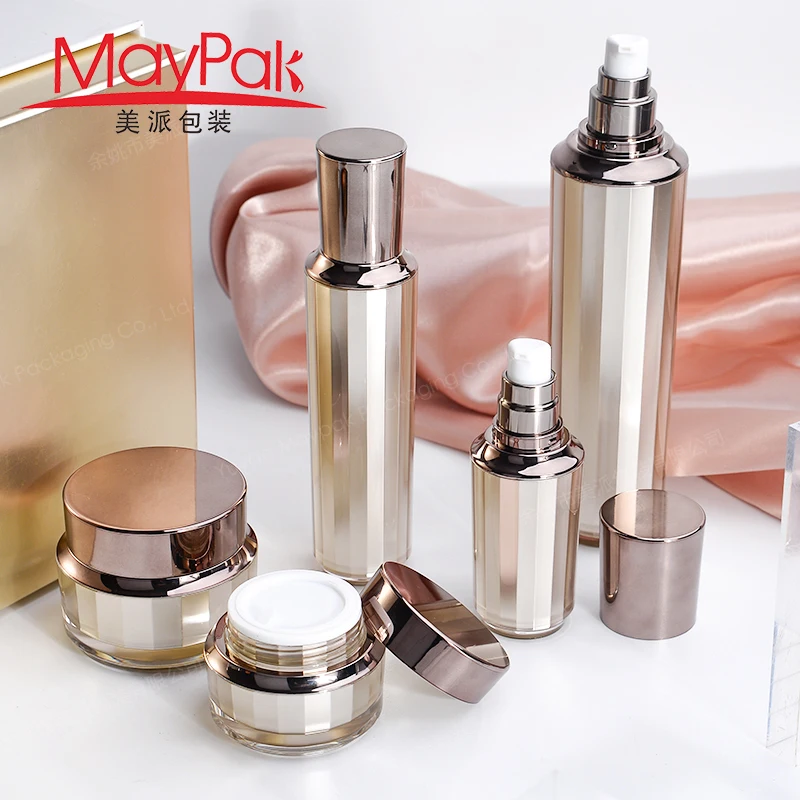 Custom cosmetic packaging 20g 30g 50g luxury glass face cream jars 30ml 50ml 100ml pump lotion beauty glass lotion bottle