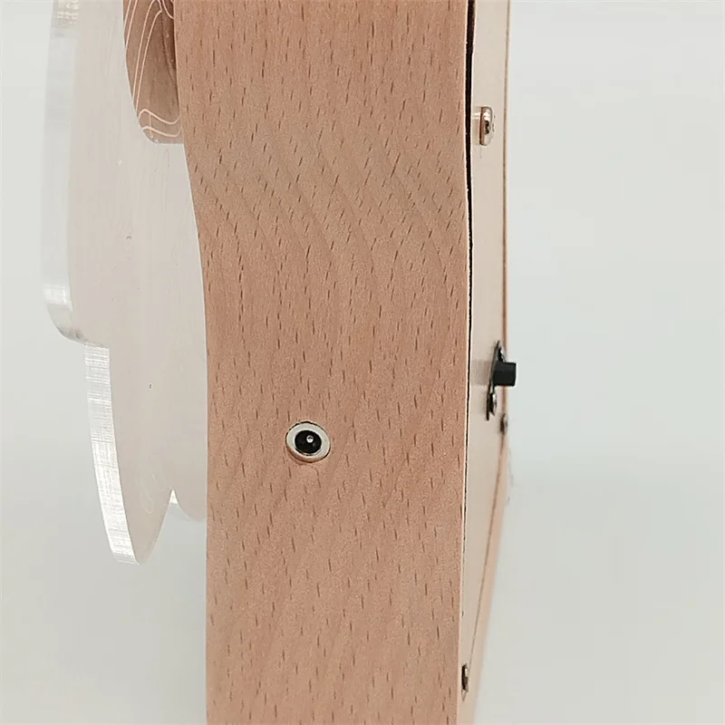 Factory Best Price Custom Night Lamp Music Boxes 3d Night Light Round Oval Wood Base for Acrylic